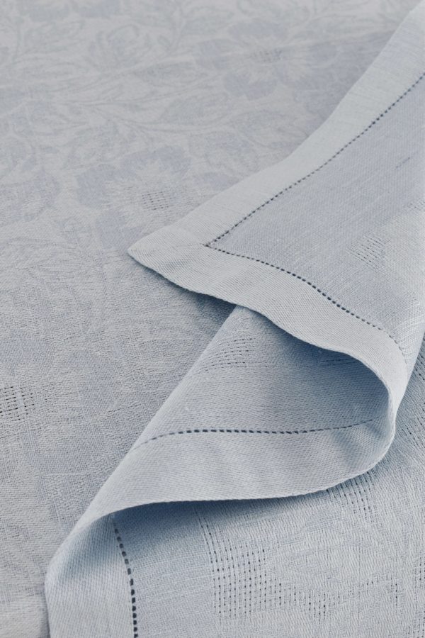 Sky blue Floral jacquard tablecloth - Image 6