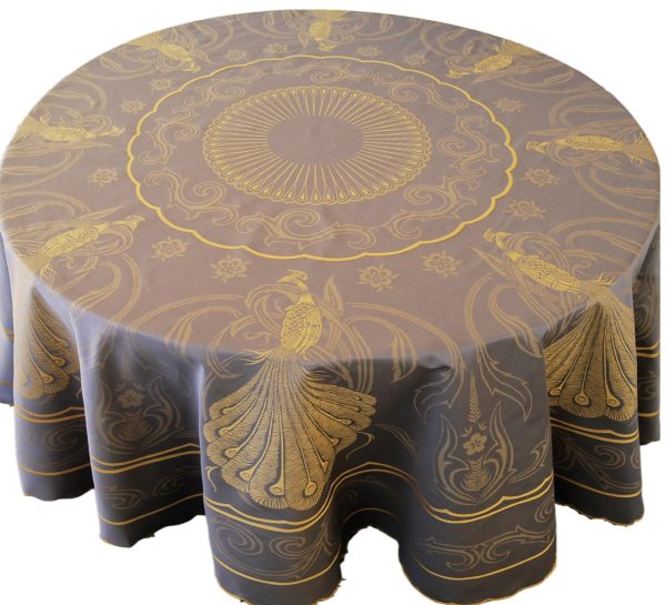 Magic Peacock round tablecloth indoor outdoor large 90 Inches table linens 70 inches circle table cloths European style special unique gift - Image 5