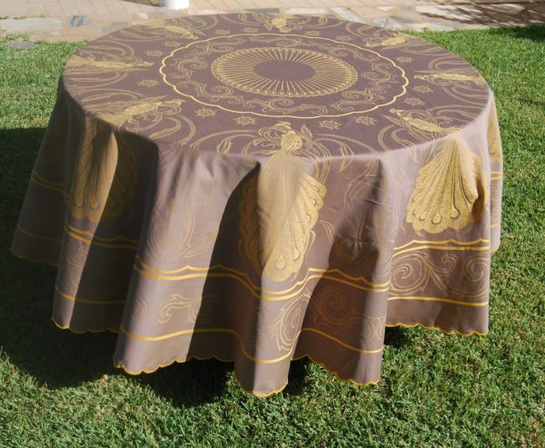 Magic Peacock round tablecloth indoor outdoor large 90 Inches table linens 70 inches circle table cloths European style special unique gift - Image 6