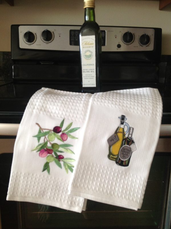 Olive branch Provence towel embroidered olives hand towels dishcloths fingertips cloths high quality cotton personalized gift best ideas - Image 3