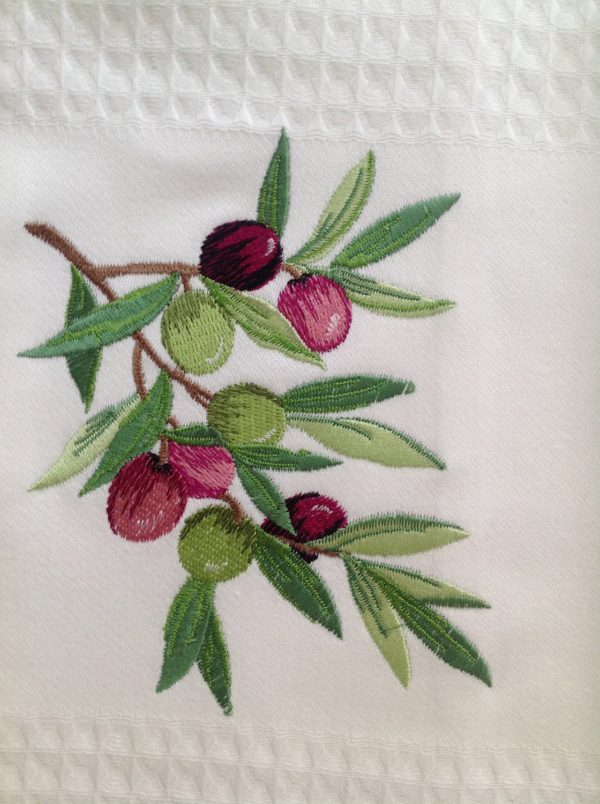 Olive branch Provence towel embroidered olives hand towels dishcloths fingertips cloths high quality cotton personalized gift best ideas - Image 4