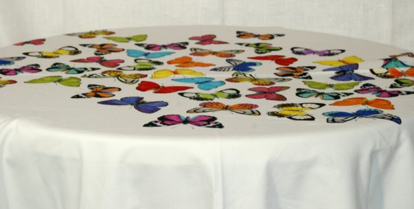 Round tablecloth with butterflies 180 cm - Image 2