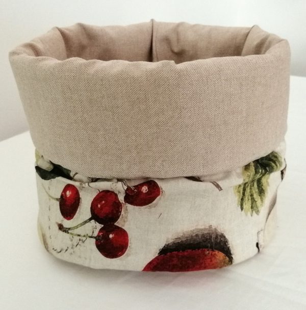 Round cotton bread basket, kitchen storage box, nuts organic storage, cookies bag, table centerpiece, kitchen Easter gift - Image 2