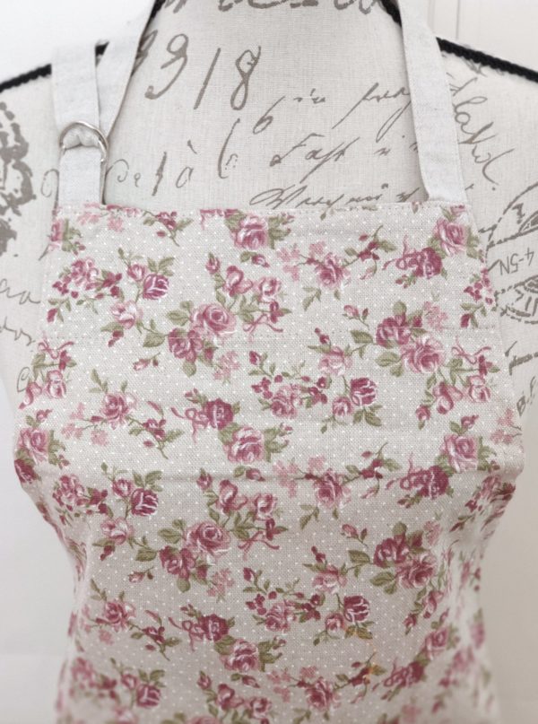 Shabby chick kitchen apron, cooking aprons, Pink roses women apron, baking gift for birthday shabby chick gifts for woman - Image 3