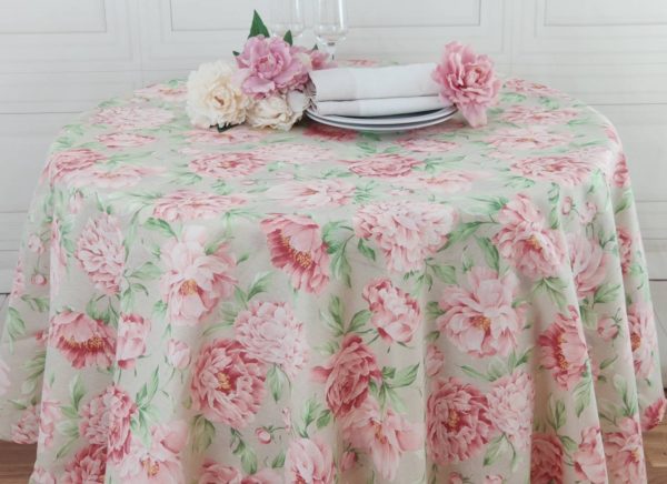 Square table cloths 70 inches with pink flowers