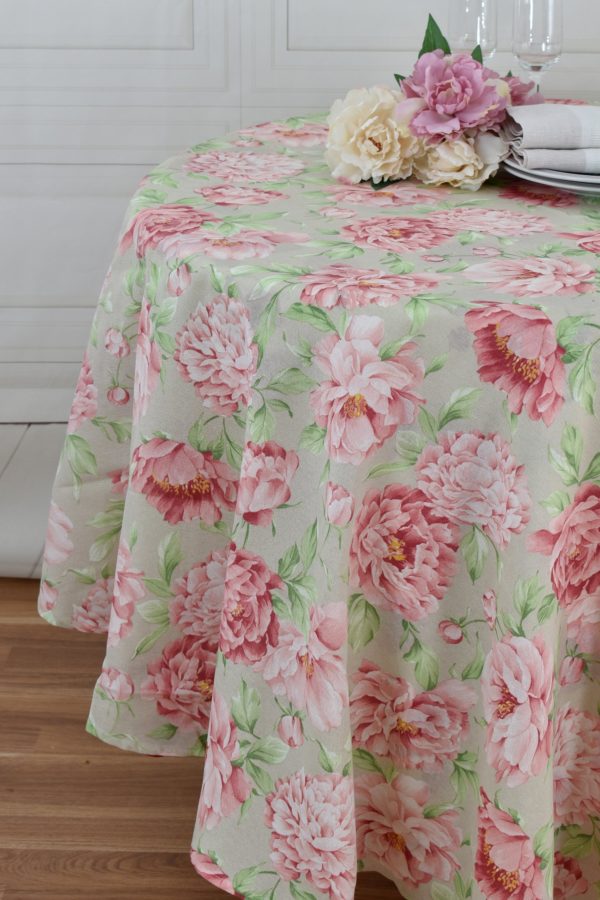 Square table cloths 70 inches with pink flowers - Image 3