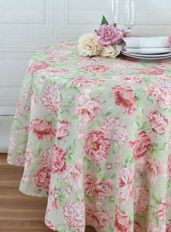 Square table cloths 70 inches with pink flowers - Image 4