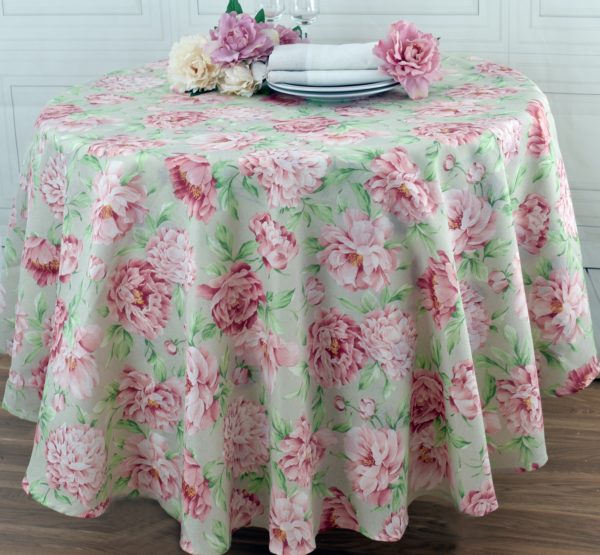 Square table cloths 70 inches with pink flowers - Image 2