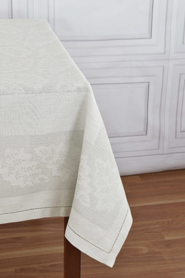 Jacquard gray Fern rectangle table cloths - Image 3