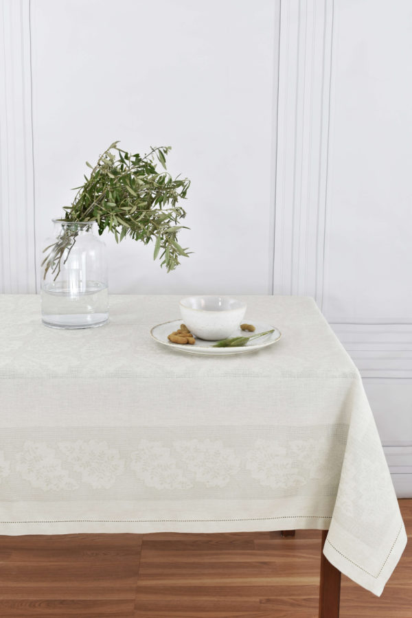 Jacquard gray Fern rectangle table cloths - Image 6