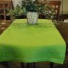 Green Pure Linen Runner 63 by 20 inches Hand made Hemstitched Table Topper Green Table Decor Toppers