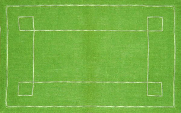 Green linen placemat. Handmade ajour Hemstitched table topper. Holiday table decor. Green chest cover. Dining table Decor Classical Linen - Image 4