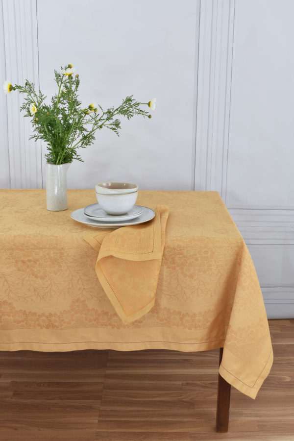 Jacquard rectangle tablecloth  Water blue 150x 250 cm - Image 4